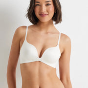 Total Comfort Wirefree Plunge Push Up Bra in Ivory by Kayser Lingerie