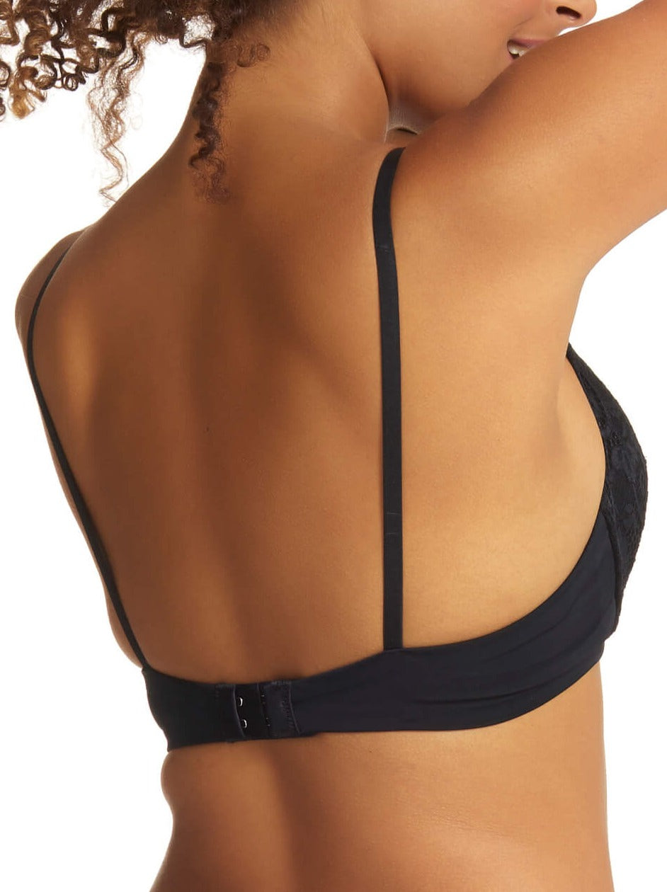 Back straps of Be Real Black Lace Push-up Bra
