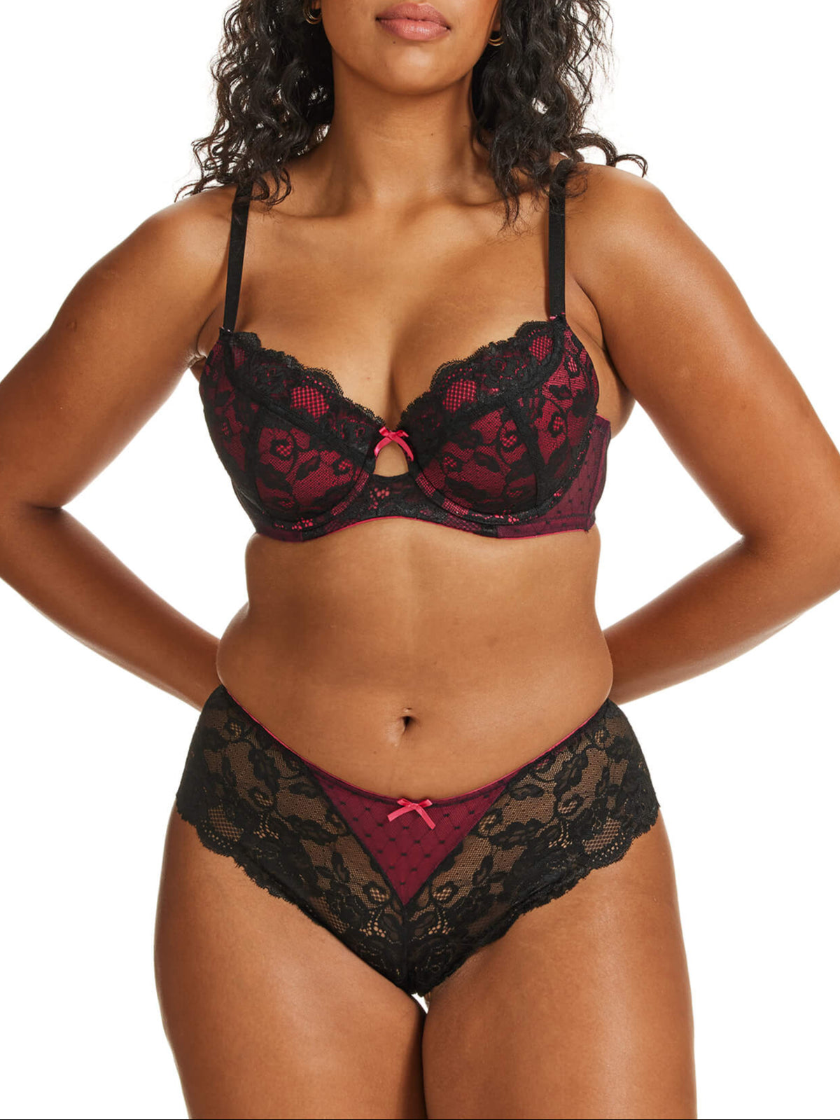 CIU Carina Bikini in Black/Toreador Red by Kayser Lingerie
