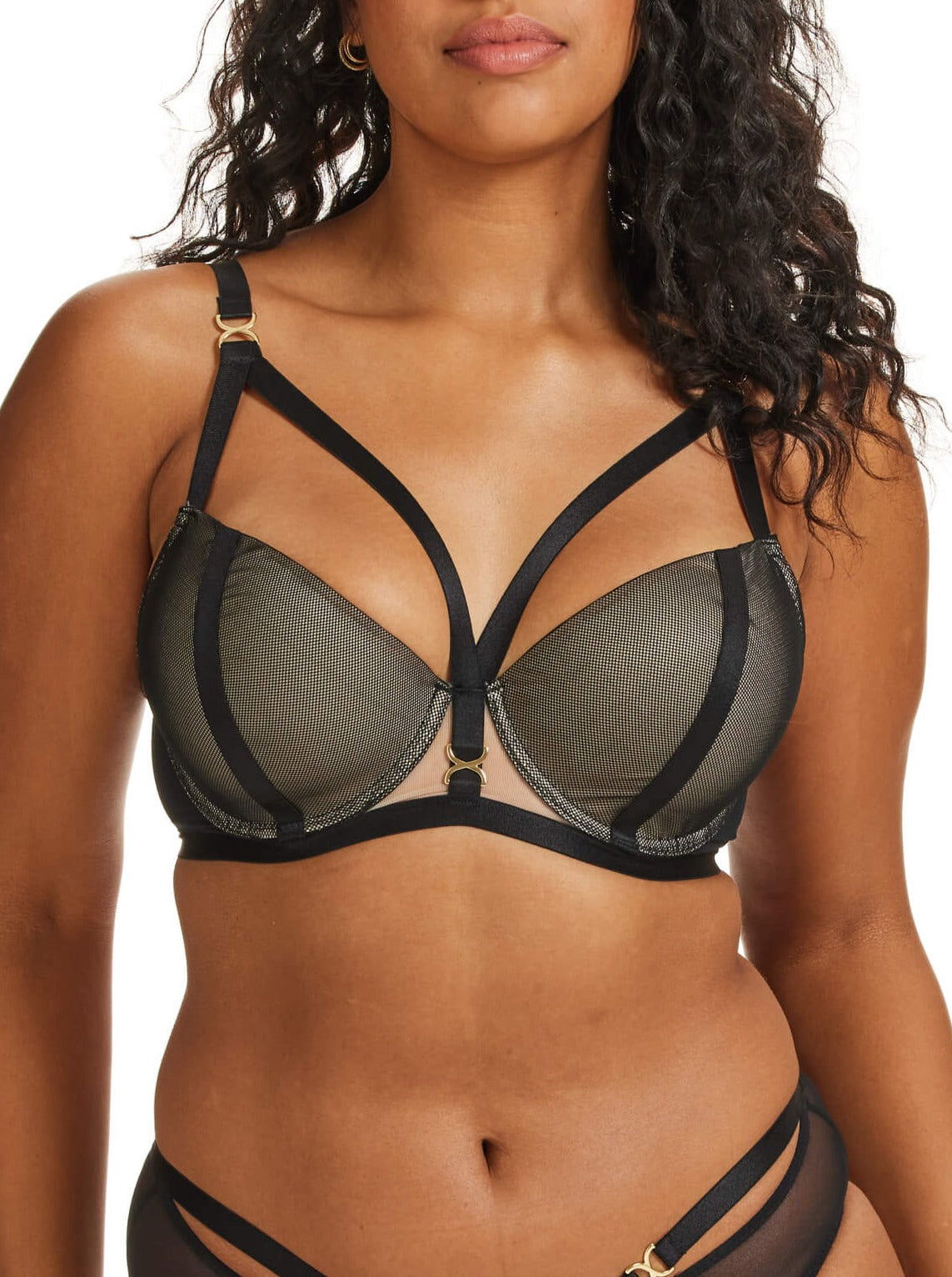 Curve It Up Confident Balconette Bra in Black by Kayser Lingerie