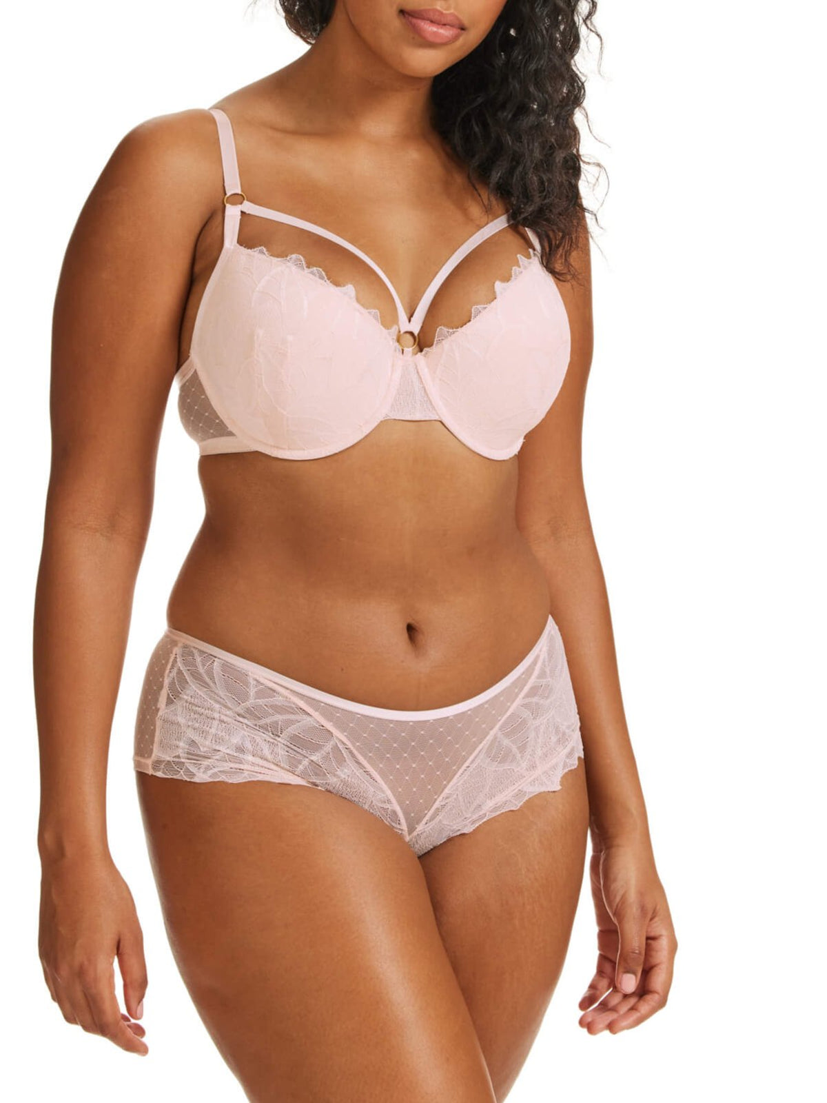 Curve It Up Frenchy Short in Pearl Blush by Kayser Lingerie