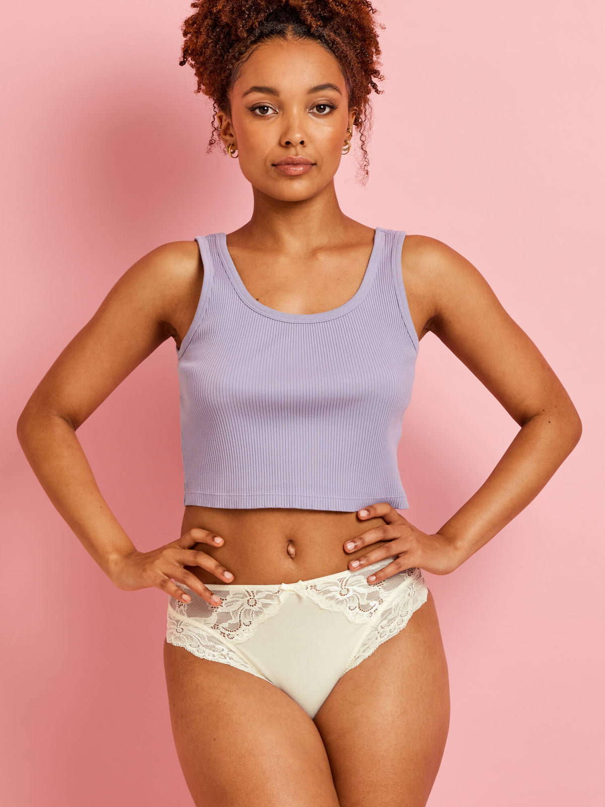 Classic Lace Hi Cut Brief in Ivory by Kayser Lingerie