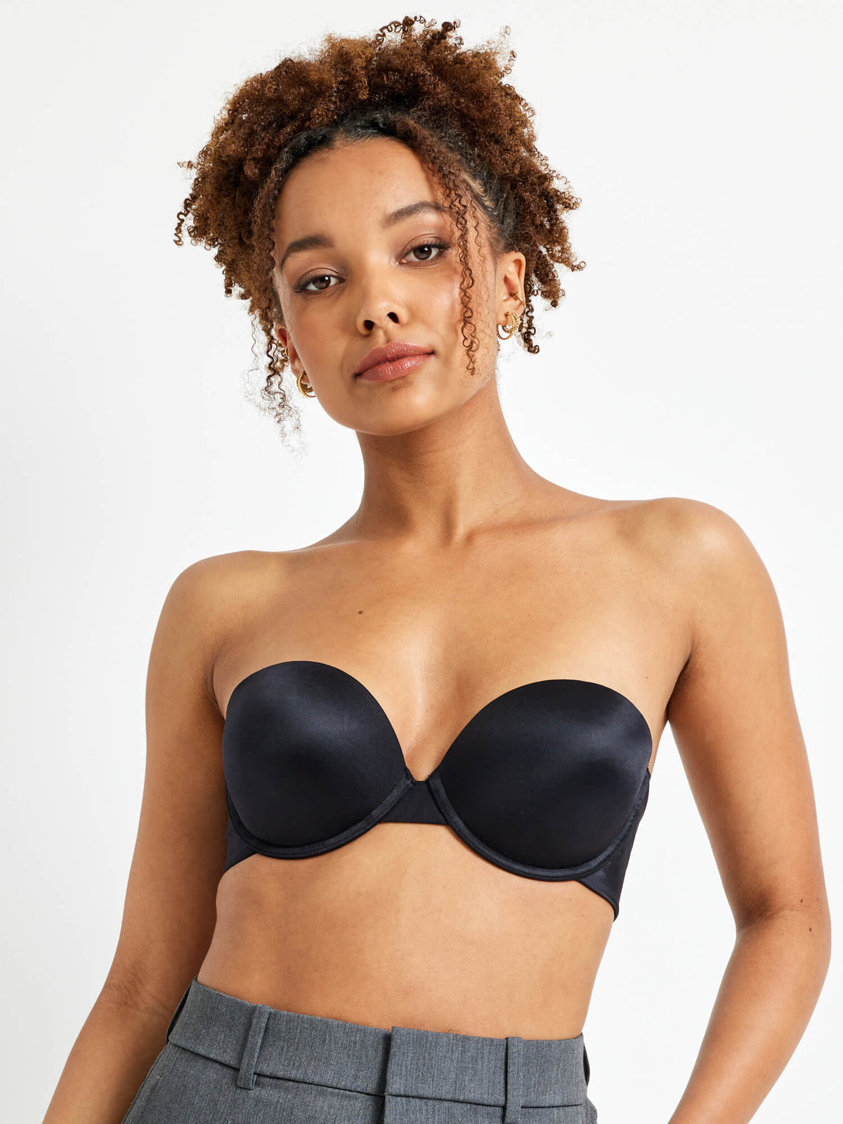 Daily Essentials Silicone Free Strapless Bra in Black