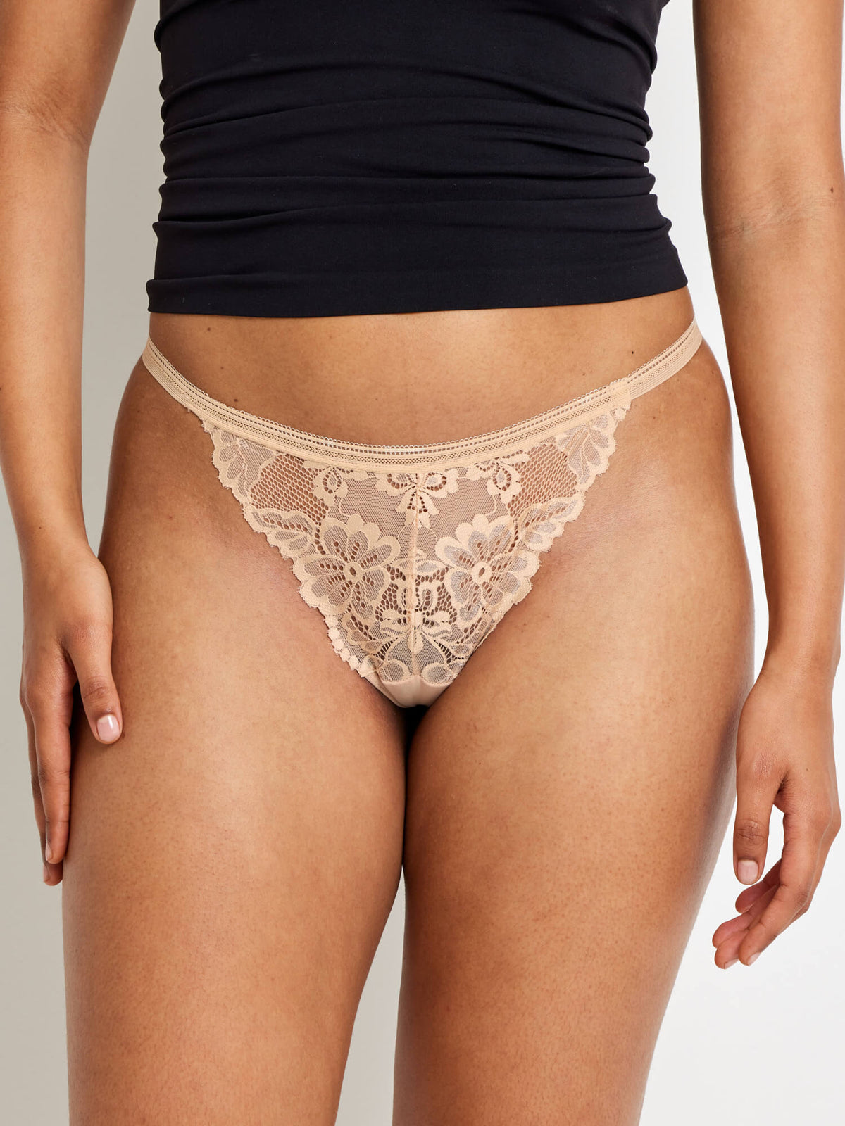 Brazilian String Gee in Rugby Tan by Kayser Lingerie