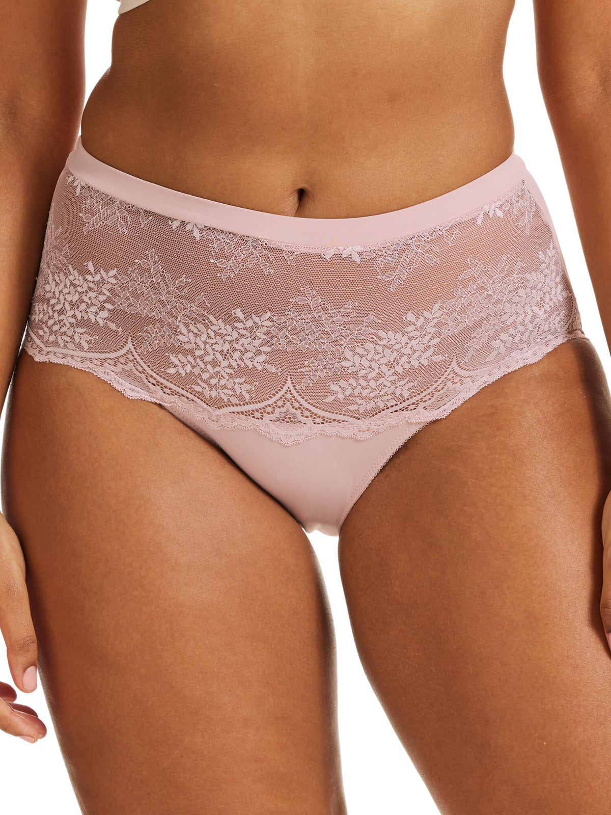 Recycled Microfibre &amp; Lace Full Brief in Blush by Kayser Lingerie