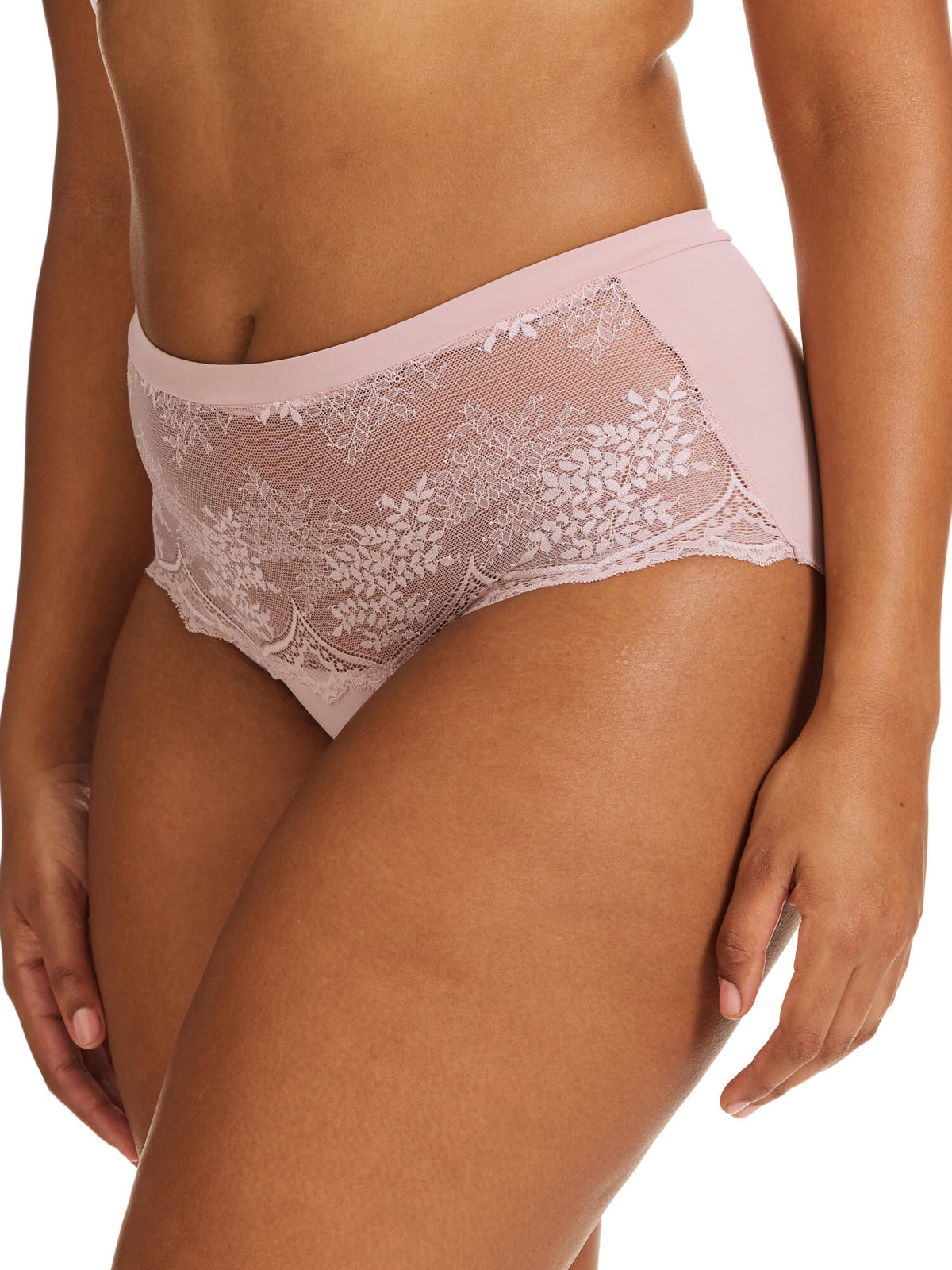Recycled Microfibre &amp; Lace Full Brief in Blush by Kayser Lingerie